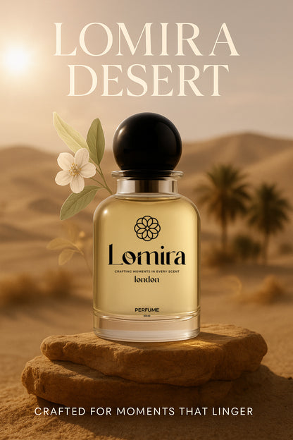 LOMIRA Desert Eau De Parfum for Men - 100ml | Fresh Apple & Amberwood Men's Scent 